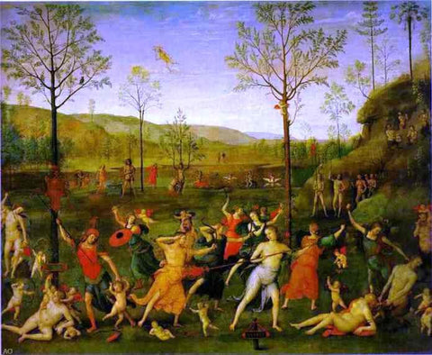  Pietro Perugino The Combat of Love and Chastity - Hand Painted Oil Painting