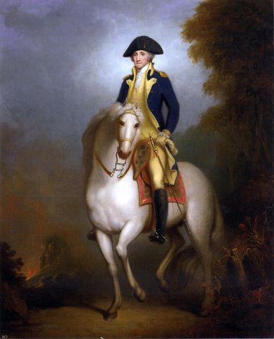  Rembrandt Peale Equestrian Portrait of George Washington - Hand Painted Oil Painting
