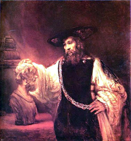 Rembrandt Van Rijn Aristotle with Bust of Homer - Hand Painted Oil Painting
