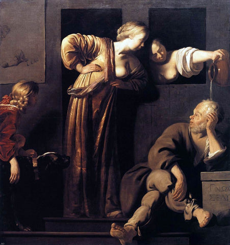  Reyer Van Blommendael Xantippe Dousing Socrates - Hand Painted Oil Painting