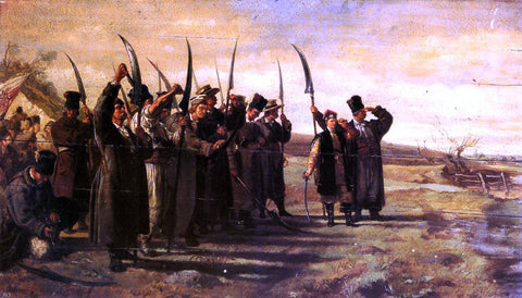 Stanislaus Von Chlebowski Polish Insurrectionists of the 1863 Rebellion - Hand Painted Oil Painting