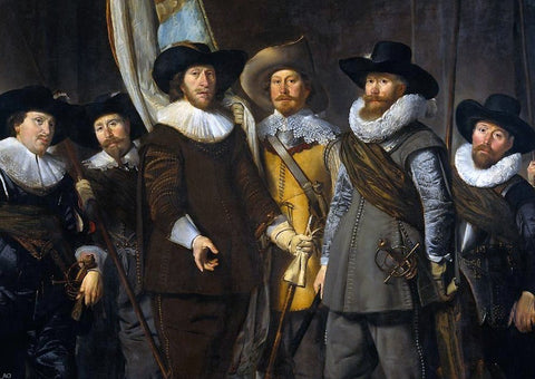  Thomas De Keyser The Company of Cpt. Allaert Cloeck and Lt. Lucas Jacob (detail #1) - Hand Painted Oil Painting