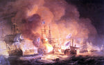  Thomas Luny Battle of the Nile, August 1st 1798 at 10 pm - Hand Painted Oil Painting