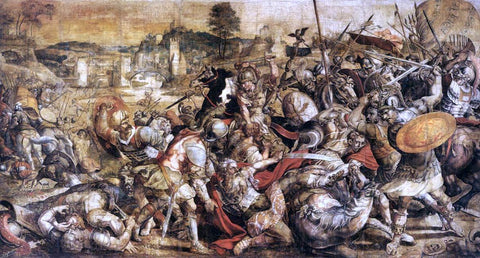  Unknown (4) Masters The Battle of the Ticino - Hand Painted Oil Painting