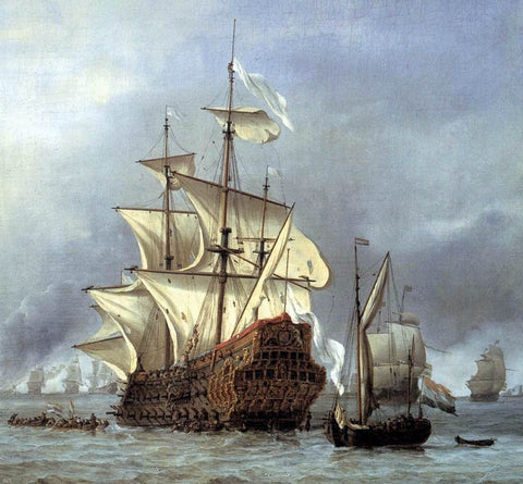  The Younger Willem Van de  Velde The Taking of the English Flagship the Royal Prince (detail) - Hand Painted Oil Painting