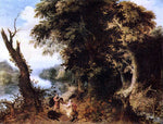  Abraham Govaerts Landscape with Diana Receiving the Head of a Boar - Hand Painted Oil Painting