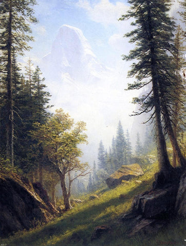  Albert Bierstadt Among the Bernese Alps - Hand Painted Oil Painting