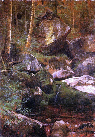 Albert Bierstadt Forest Stream - Hand Painted Oil Painting