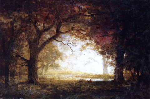  Albert Bierstadt Forest Sunrise - Hand Painted Oil Painting
