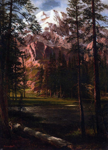  Albert Bierstadt Mountain Lake - Hand Painted Oil Painting