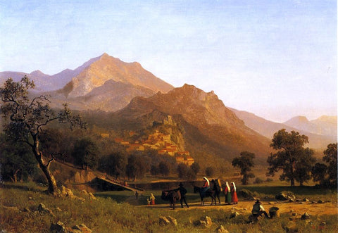  Albert Bierstadt Rocca de Secca - Hand Painted Oil Painting