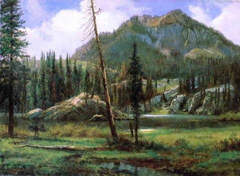  Albert Bierstadt Sierra Nevada Mountains - Hand Painted Oil Painting