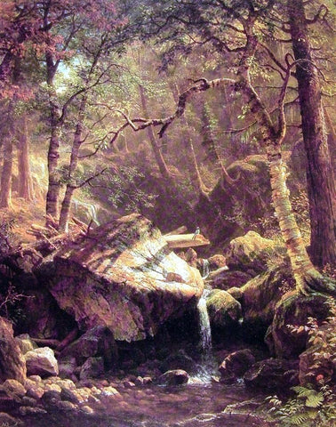  Albert Bierstadt The Mountain Brook - Hand Painted Oil Painting
