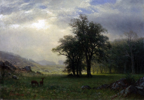  Albert Bierstadt The Open Glen - Hand Painted Oil Painting