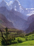  Albert Bierstadt Twin Peaks, Rockies - Hand Painted Oil Painting