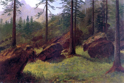  Albert Bierstadt Wooded Landscape - Hand Painted Oil Painting