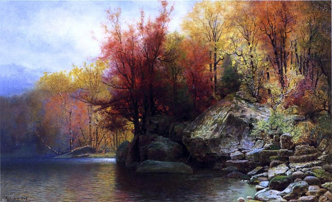  Alexander Lawrie Autumn River Landscape - Hand Painted Oil Painting