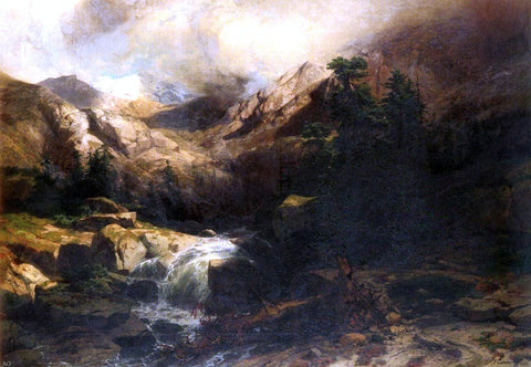  Alexandre Calame Torrent De Montagne - Hand Painted Oil Painting