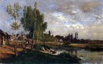  Alexandre-Rene Vernon Washerwomen by the Water at Morning - Hand Painted Oil Painting