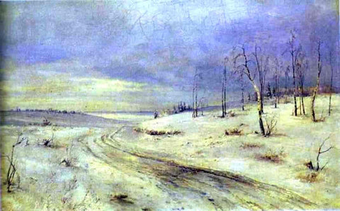  Alexei Kondratevich Savrasov A Winter Road - Hand Painted Oil Painting
