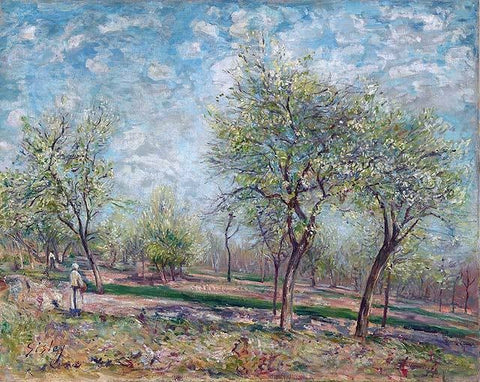  Alfred Sisley Apple Trees in Bloom - Hand Painted Oil Painting