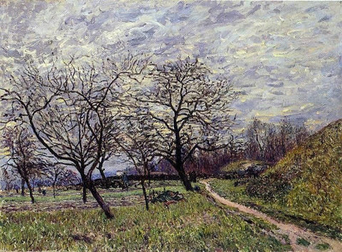  Alfred Sisley Between Veneux and By - December Morning - Hand Painted Oil Painting