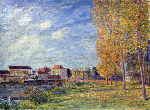  Alfred Sisley Indian Summer at Moret - Sunday Afternoon - Hand Painted Oil Painting