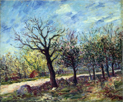  Alfred Sisley Sablons in Spring - Hand Painted Oil Painting