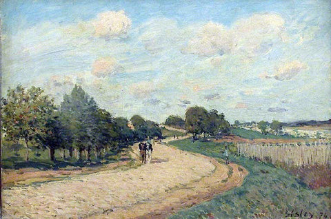  Alfred Sisley The Route to Mantes - Hand Painted Oil Painting