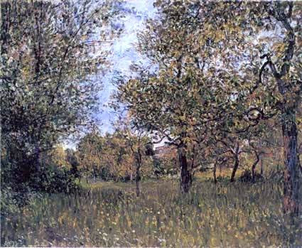  Alfred Sisley The Small Meadow at By - Hand Painted Oil Painting