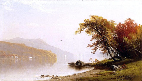  Alfred Thompson Bricher Autumn on the Lake - Hand Painted Oil Painting