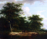  Andreas Schelfhout Two Figures In A Summer Landscape - Hand Painted Oil Painting