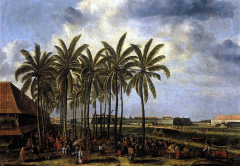  Andries Beeckman The Castle of Batavia, Seen from Kali Besar West - Hand Painted Oil Painting