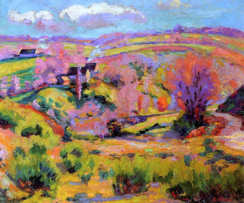  Armand Guillaumin La Creuse Landscape, Spring - Hand Painted Oil Painting