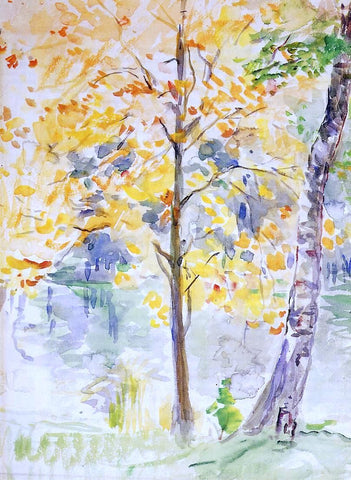  Berthe Morisot Fall Colors in the Bois de Boulogne - Hand Painted Oil Painting