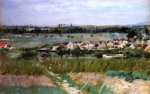  Berthe Morisot The Village of Maurecourt - Hand Painted Oil Painting