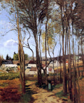  Camille Pissarro A Village Through the Trees - Hand Painted Oil Painting