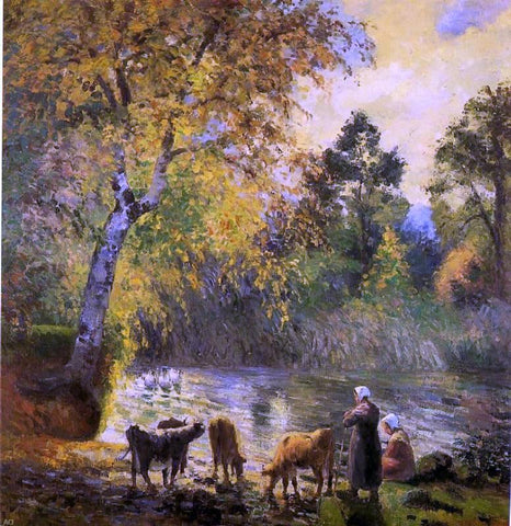  Camille Pissarro Autumn, Montfoucault Pond - Hand Painted Oil Painting