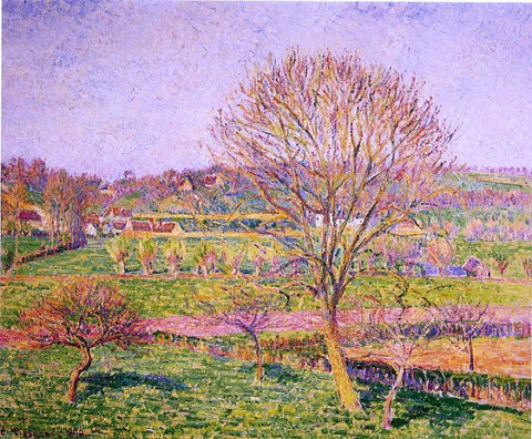  Camille Pissarro Big Walnut Tree at Eragny - Hand Painted Oil Painting