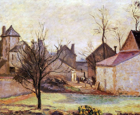  Camille Pissarro Farmyard in Pontoise - Hand Painted Oil Painting