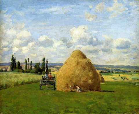 Camille Pissarro Haystack, Pontoise - Hand Painted Oil Painting