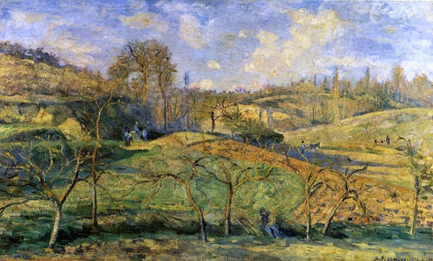  Camille Pissarro March Sun, Pontoise - Hand Painted Oil Painting