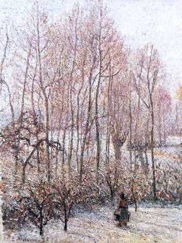  Camille Pissarro Morning, Sunshine Effect, Winter - Hand Painted Oil Painting