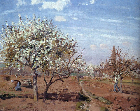  Camille Pissarro Orchard in Bloom at Louveciennes - Hand Painted Oil Painting