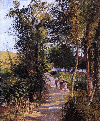  Camille Pissarro Route de Berneval0le-Petit (also known as Maison Thievain) - Hand Painted Oil Painting