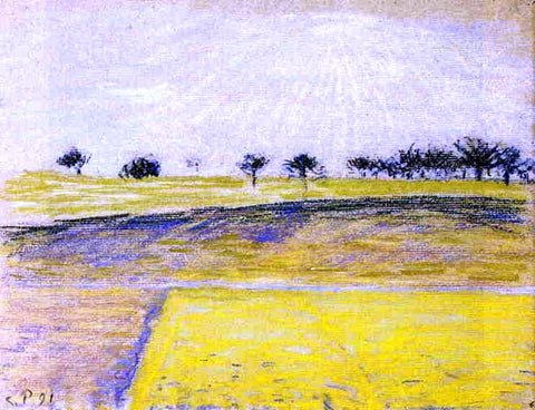  Camille Pissarro Sunrise over the Fields, Eragny - Hand Painted Oil Painting