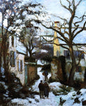  Camille Pissarro A Road to L'Hermitage in Snow - Hand Painted Oil Painting