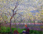  Claude Oscar Monet An Orchard in Spring - Hand Painted Oil Painting