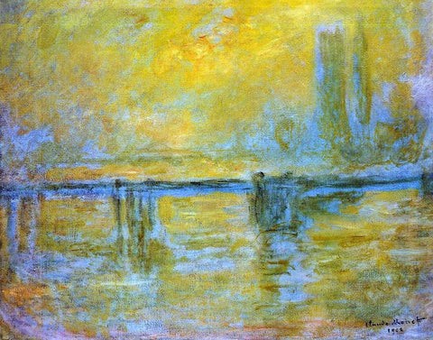  Claude Oscar Monet Charing Cross Bridge, Fog - Hand Painted Oil Painting