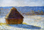  Claude Oscar Monet Grainstack in the Morning, Snow Effect - Hand Painted Oil Painting